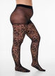 Collants 25 deniers avec des motifs de feuilles, Black, Packshot image number 0