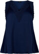 Haut avec dentelle et détail de croix, Navy, Packshot image number 0