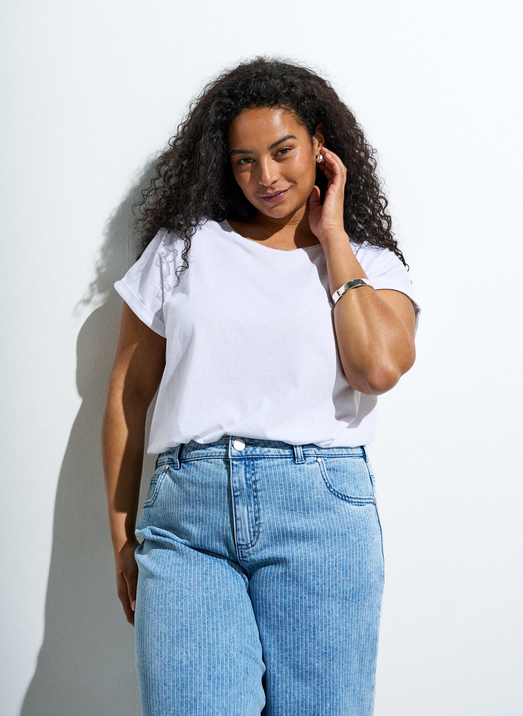 Kurz&auml;rmeliges T-Shirt aus einer Baumwollmischung