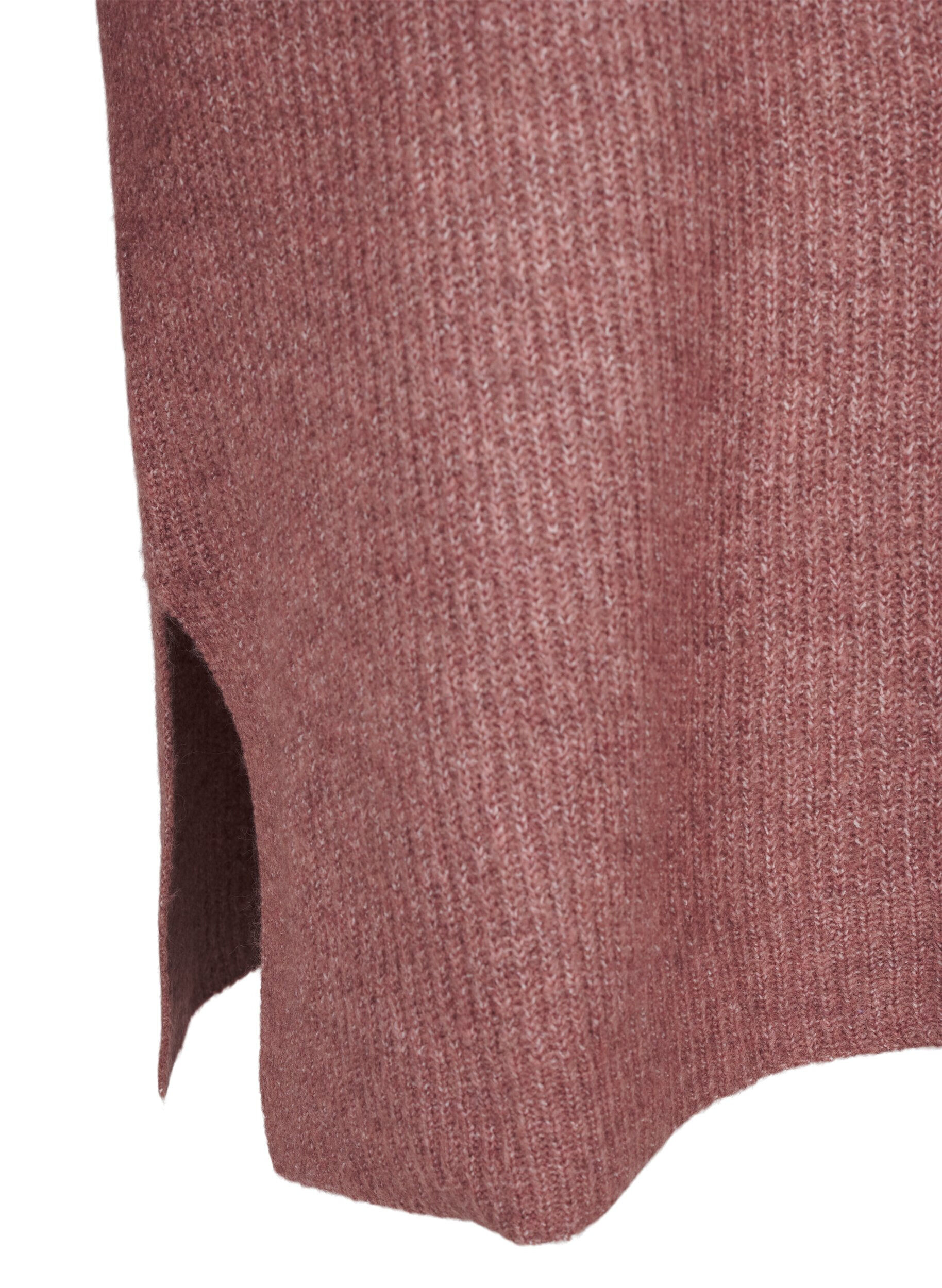 Zizzi FLASH - Strickkleid mit Rollkragen, Rot, Packshot image number 3