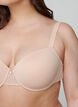 Geformter BH mit Mesh, Beige, Model image number 4