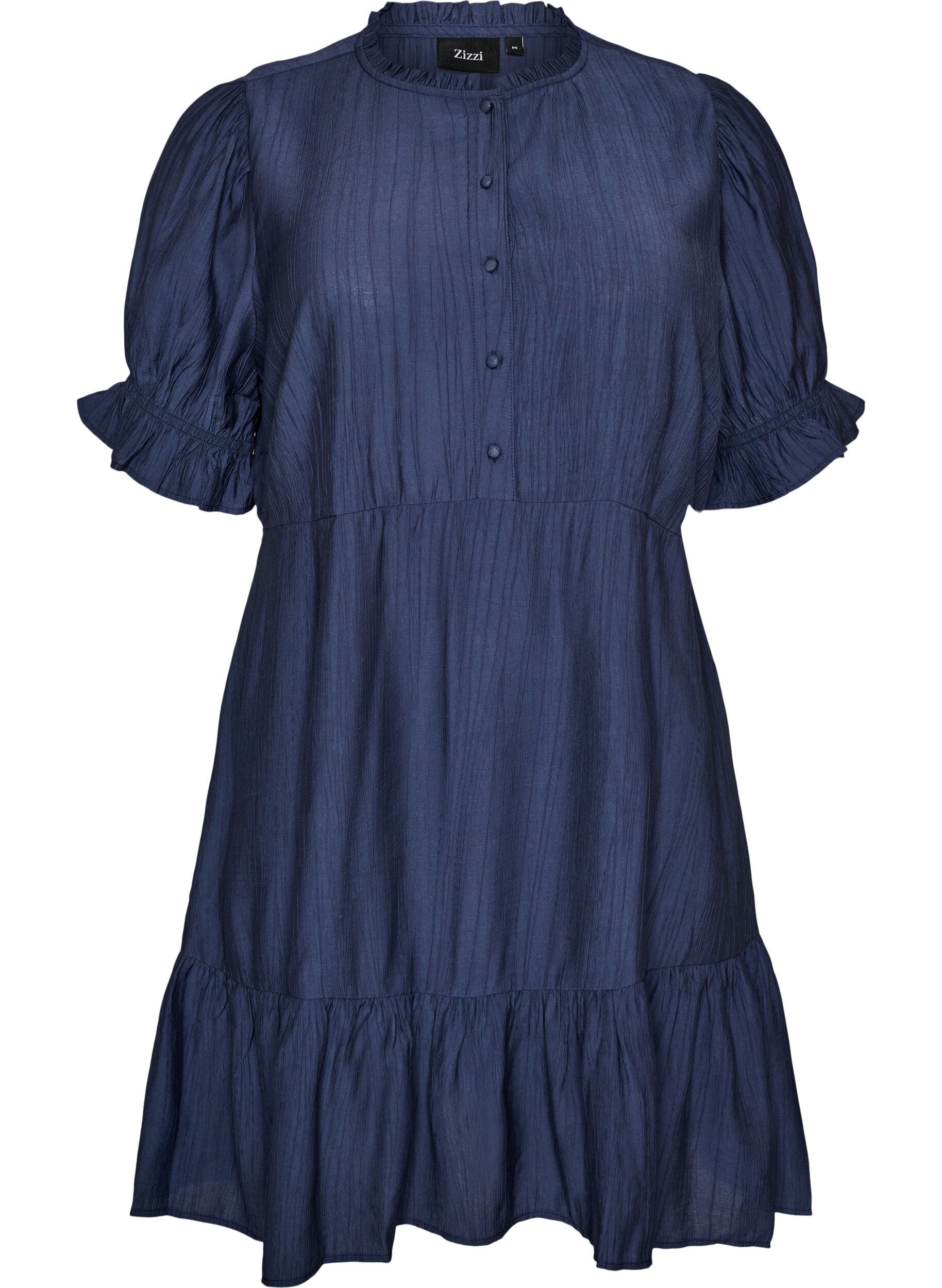 Kurzes Kleid aus Viskose mit R&uuml;schendetails