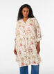 Lange Bluse aus Leinen und Viskose, Vanille, Model image number 0