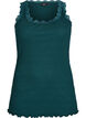 Top avec finitions en dentelle, Vert fonc&eacute;, Packshot image number 0