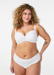 Soutien-gorge moul&eacute; avec broderie anglaise, Blanc, Model image number 1