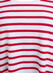 Robe en jersey rayé à manches courtes, Rouge, Packshot image number 2