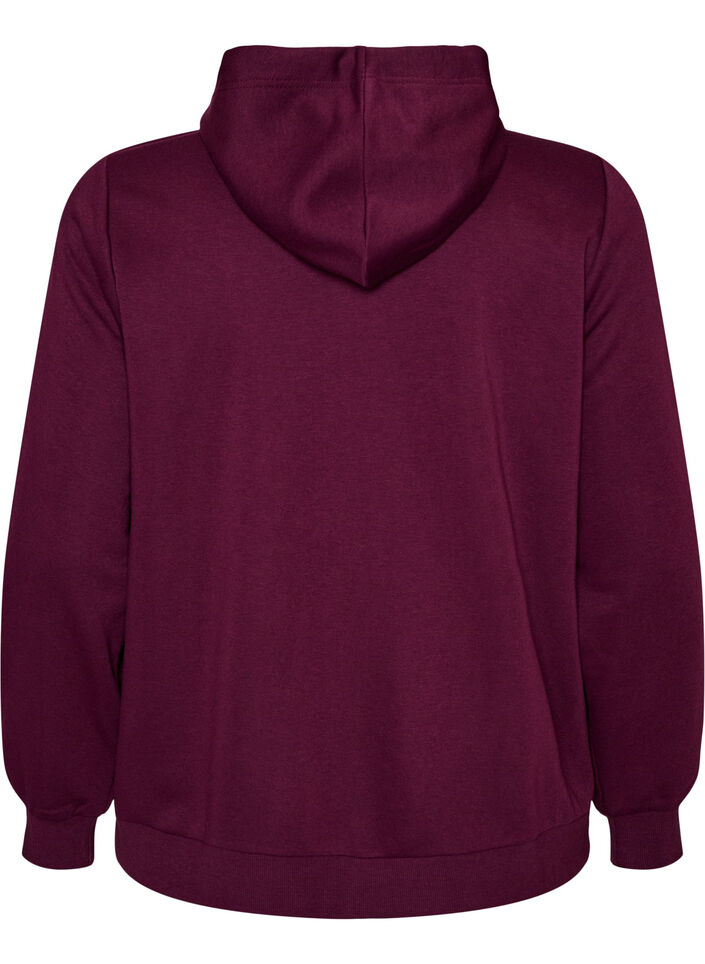 Kapuzensweatshirt mit Rei&szlig;verschluss und Taschen, Lila, Packshot image number 1