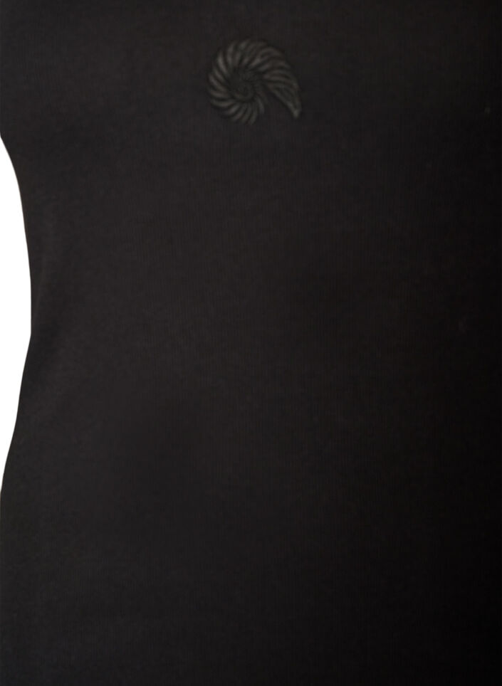 Haut ajust&eacute; avec motif, Noir, Packshot image number 2