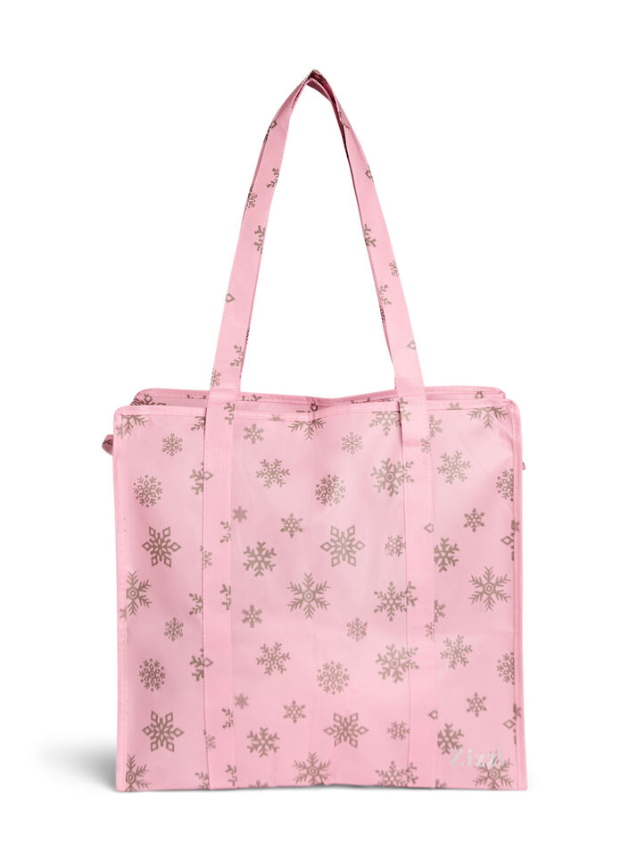 Einkaufstasche mit Rei&szlig;verschluss, Rot, Packshot image number 1