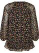 Tunique imprim&eacute;e florale en coupe A, Noir, Packshot image number 1