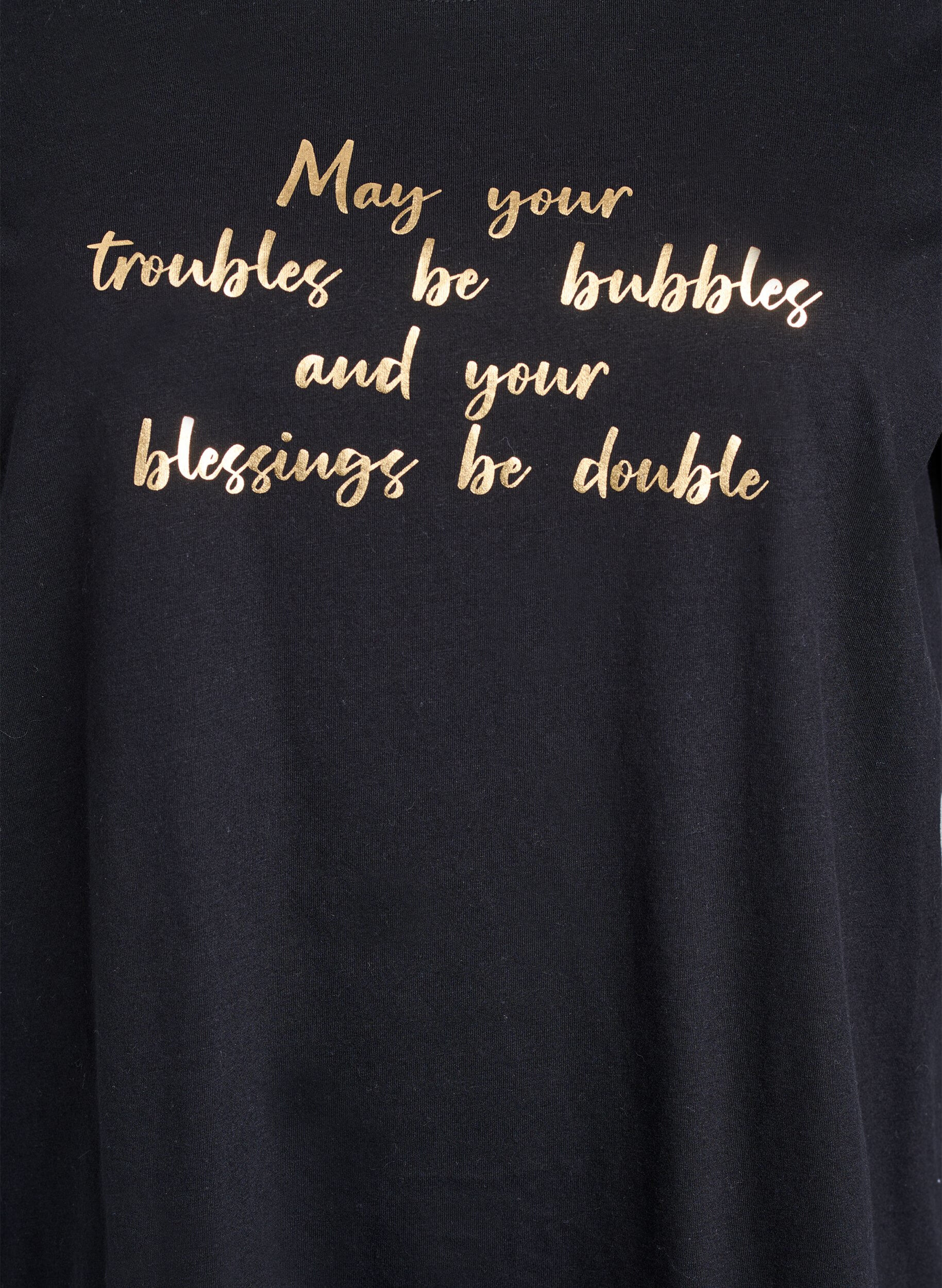 Zizzi FLASH - T-Shirt mit Print, Schwarz, Packshot image number 2