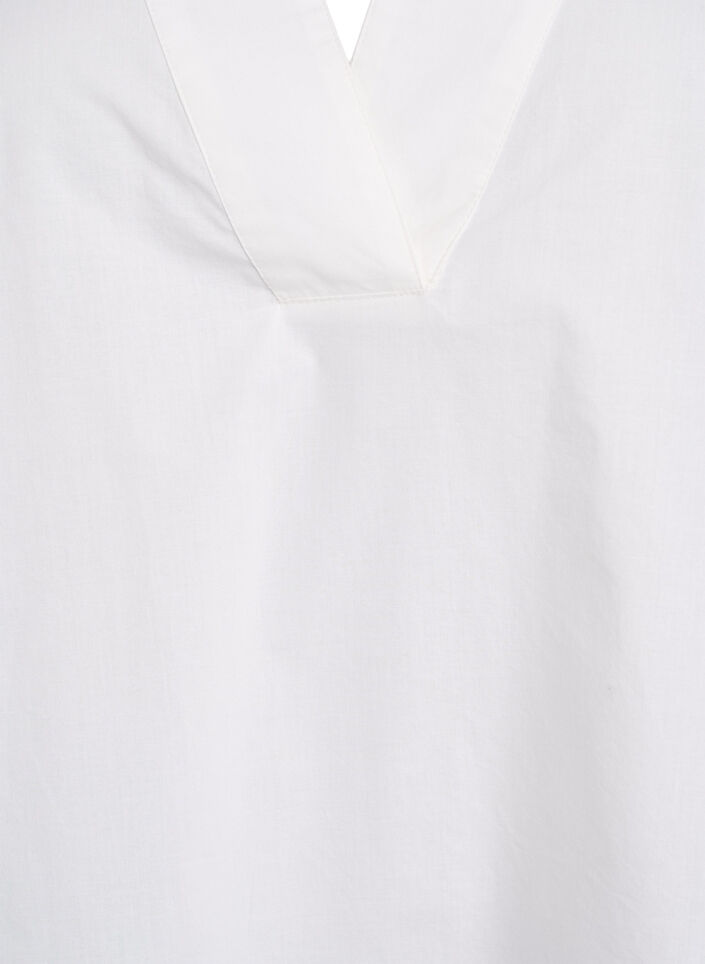 Blouse avec col en V et détails en broderie anglaise, Blanc, Packshot image number 2