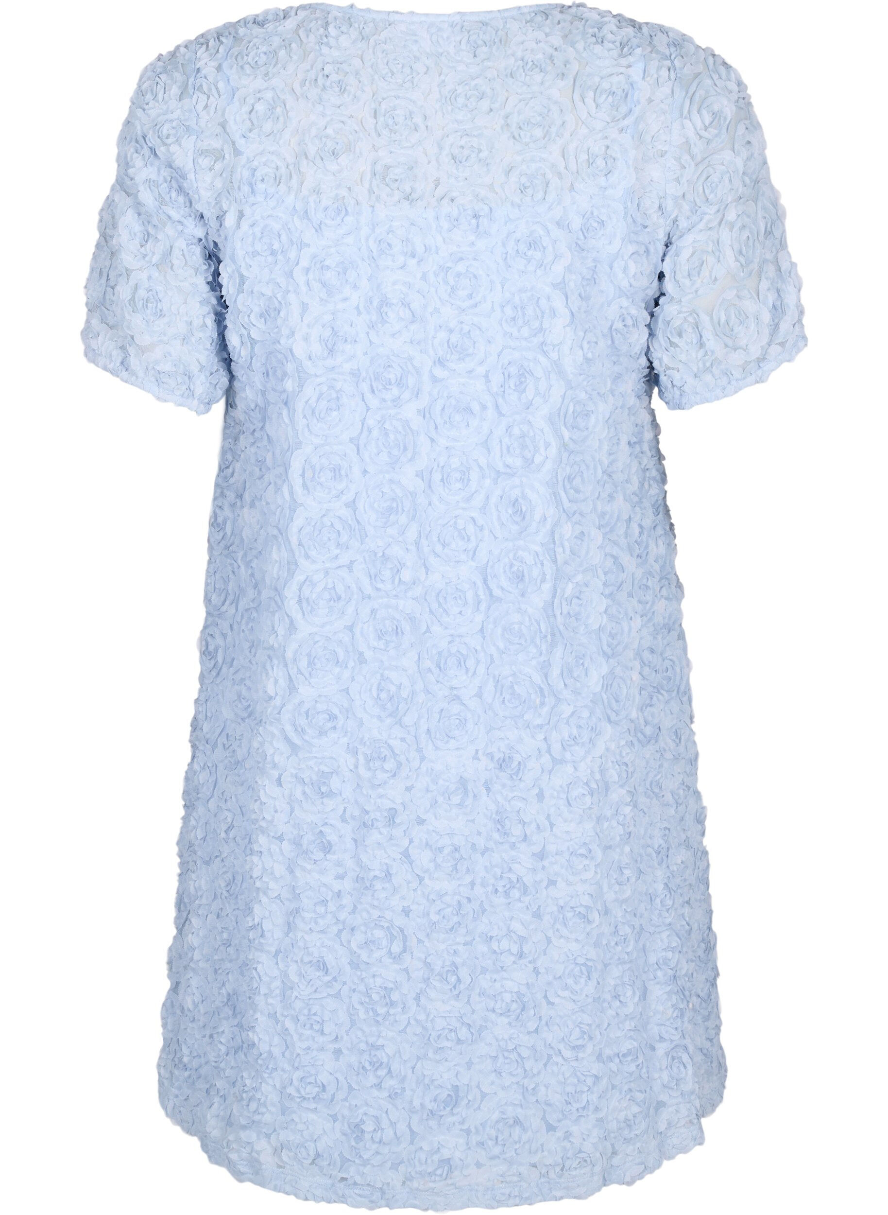 Zizzi Robe de soir&eacute;e avec fleurs en 3D, Cashmere Blue, Packshot image number 1