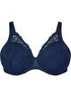 Soutien-gorge rembourr&eacute; en dentelle avec armatures, Bleu, Packshot image number 0