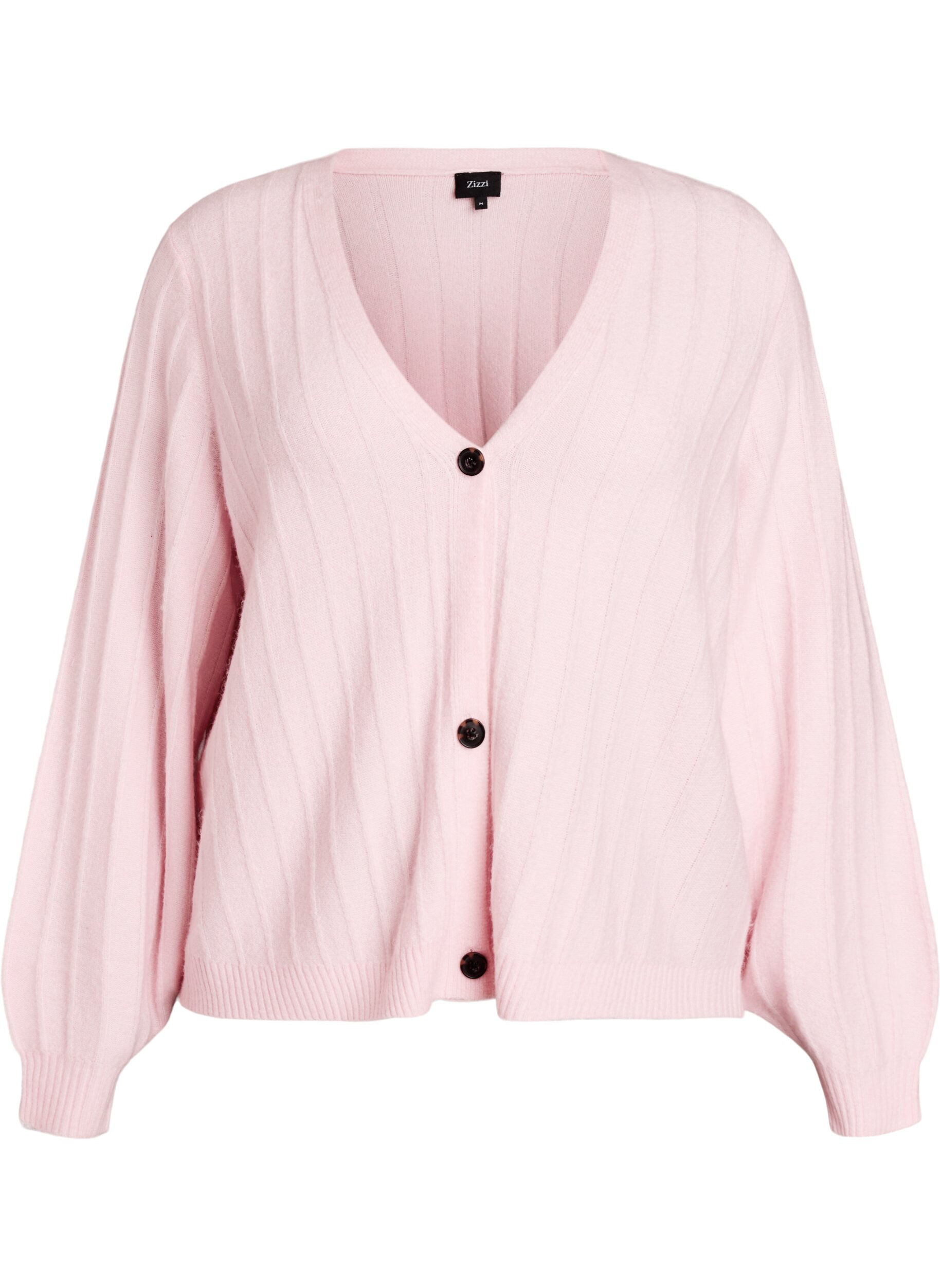 Cardigan &agrave; texture c&ocirc;tel&eacute;e avec manches ballon