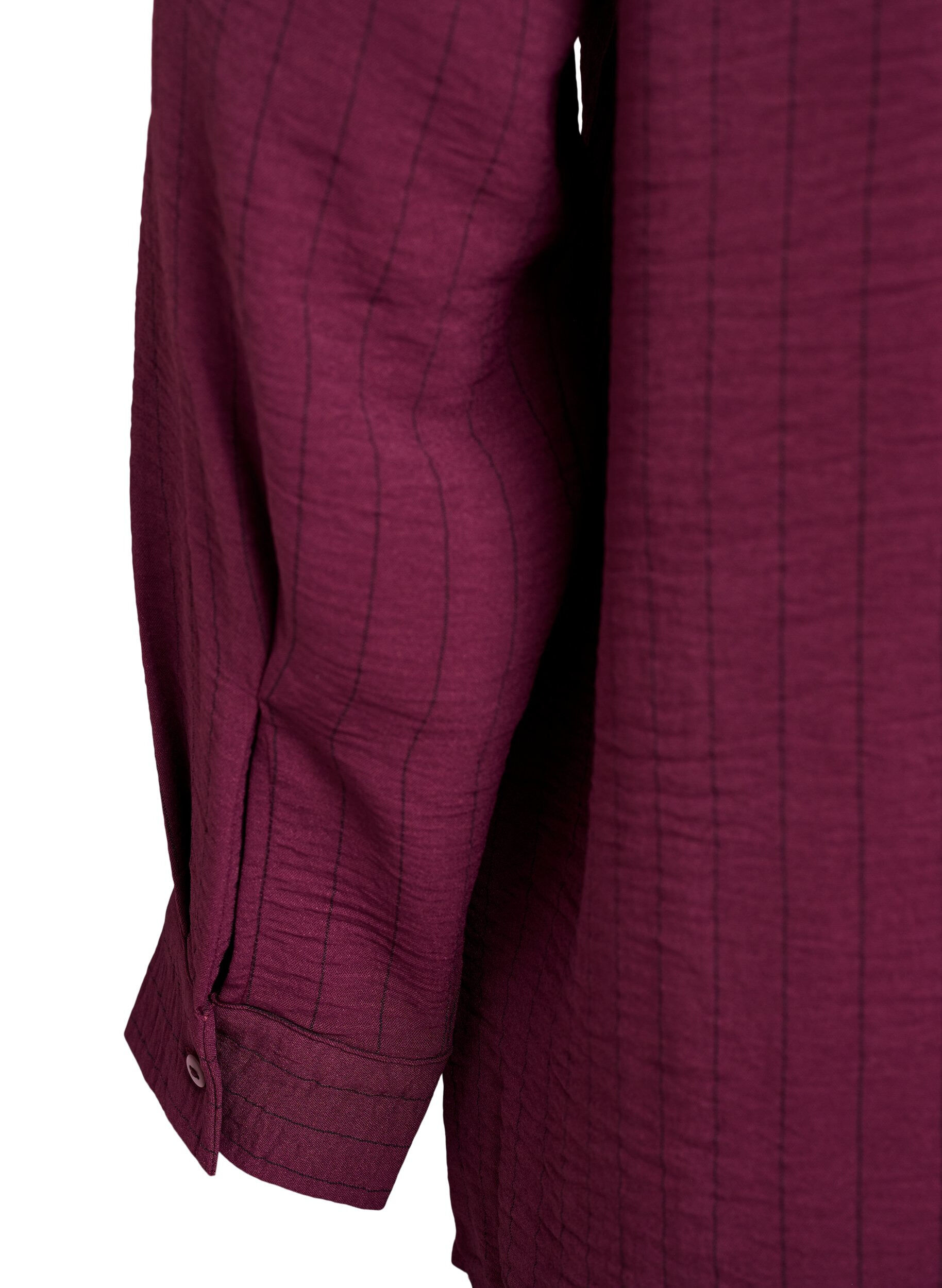 Zizzi Nadelstreifenbluse , Rot, Packshot image number 3