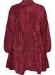 Cordkleid in A-Linie mit Stehkragen, Rot, Packshot image number 0