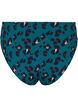 Hochtaillierte Bikinihose, Teal Leopard, Packshot image number 1
