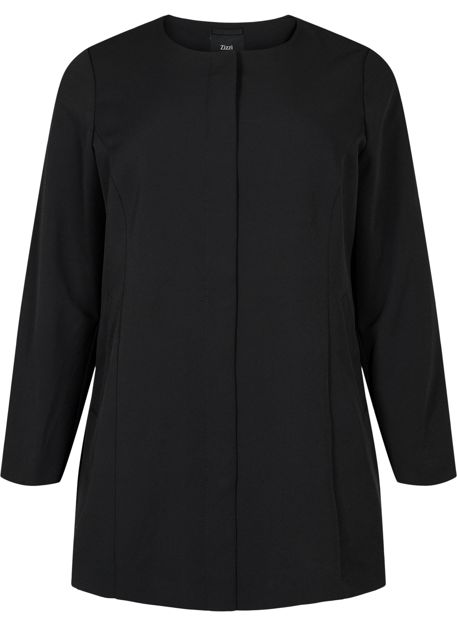 Zizzi Veste l&eacute;g&egrave;re et classique de printemps, Black, Packshot image number 0