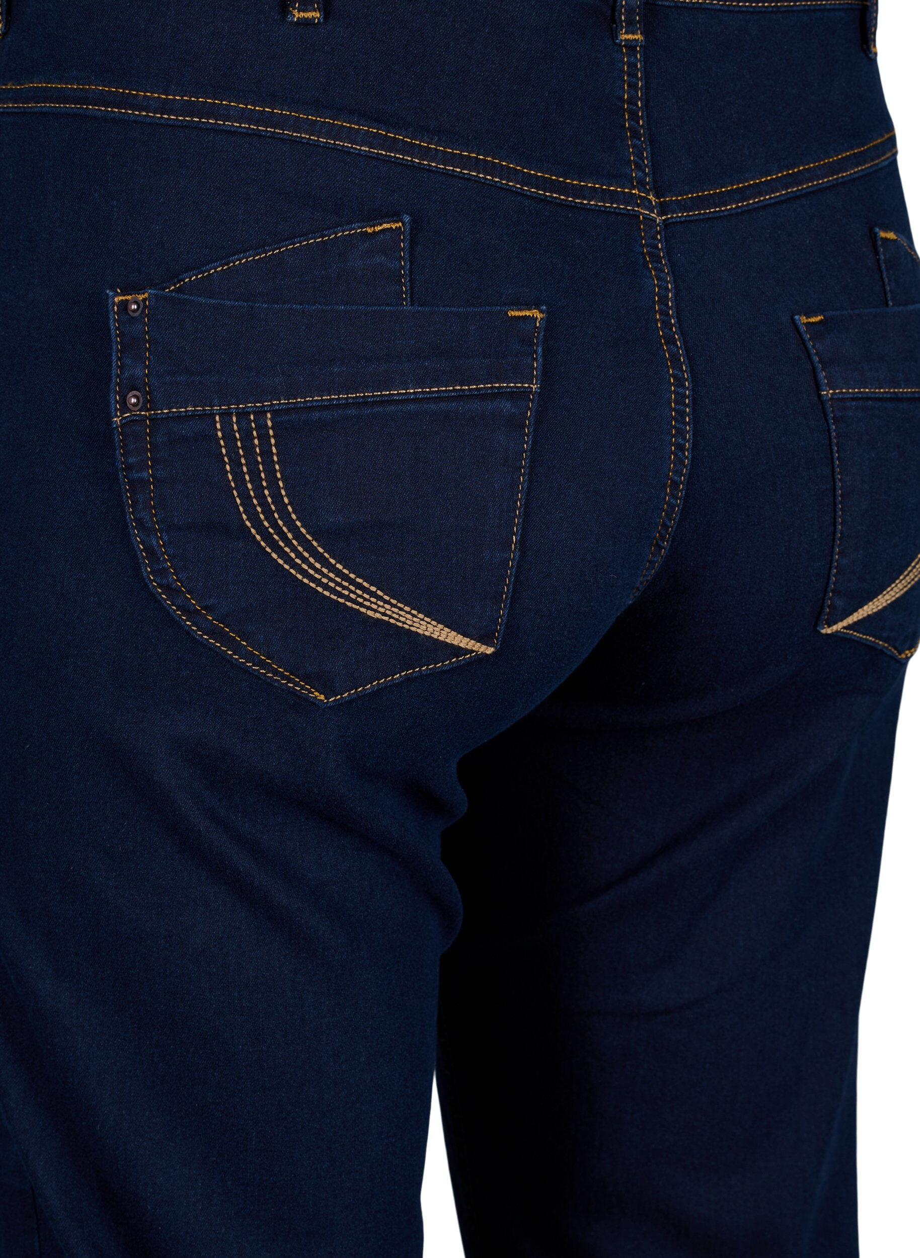 ZizziGemma Jeans in Regular Fit mit hohem Bund, Blau, Packshot image number 3