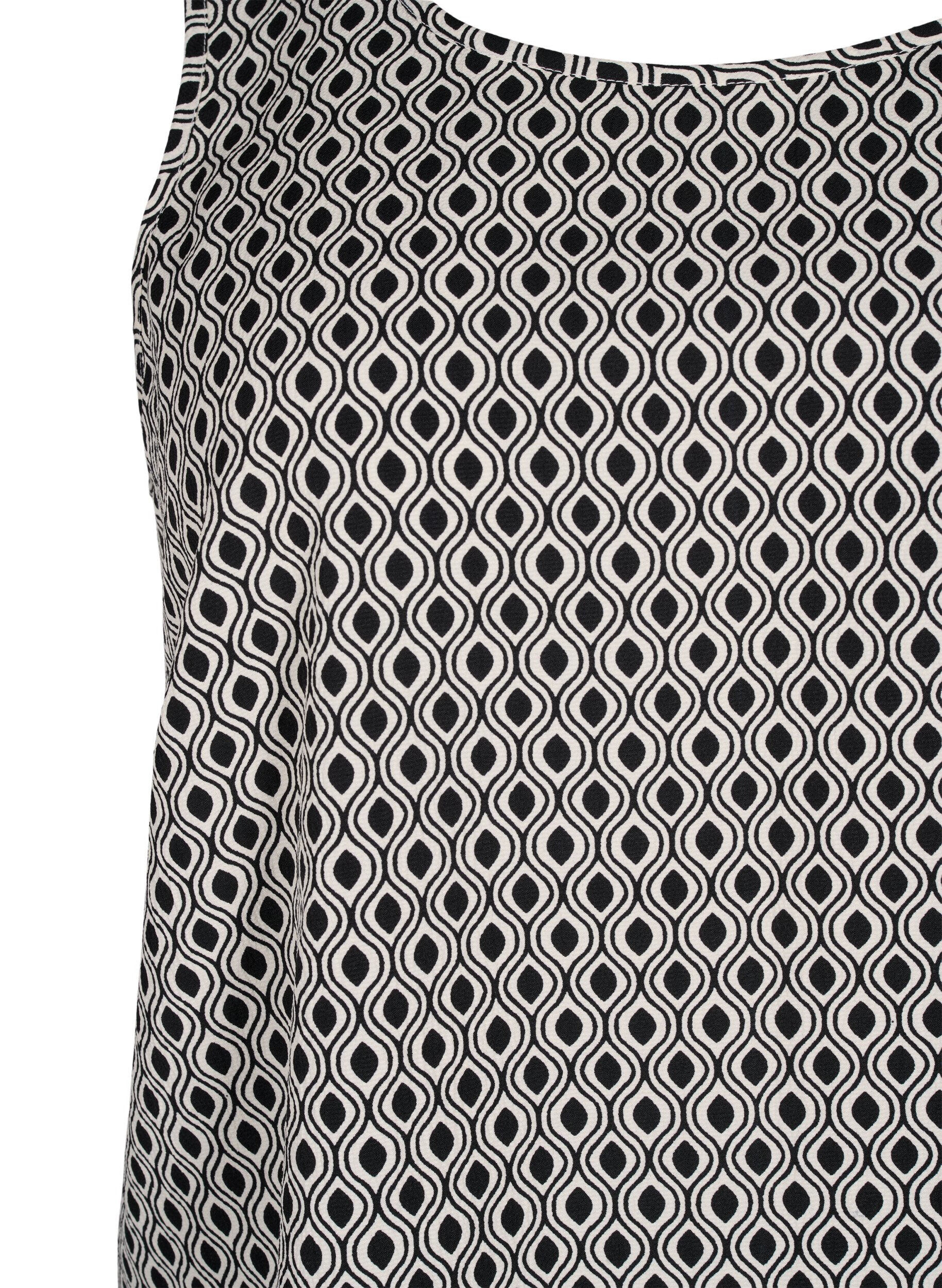 Zizzi Flash &ndash; &Auml;rmelloses Top mit Aufdruck, Schwarz, Packshot image number 2