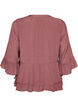 Blouse &agrave; manches 3/4 et volants, Rose, Packshot image number 1