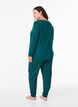 Pantalon de pyjama en coton avec imprim&eacute;, Turquoise, Model image number 1