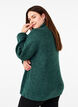 Pull en tricot avec col haut et fermeture &eacute;clair, Vert fonc&eacute;, Model image number 2