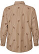 Chemise &agrave; rayures avec fleurs brod&eacute;es, Marron, Packshot image number 1