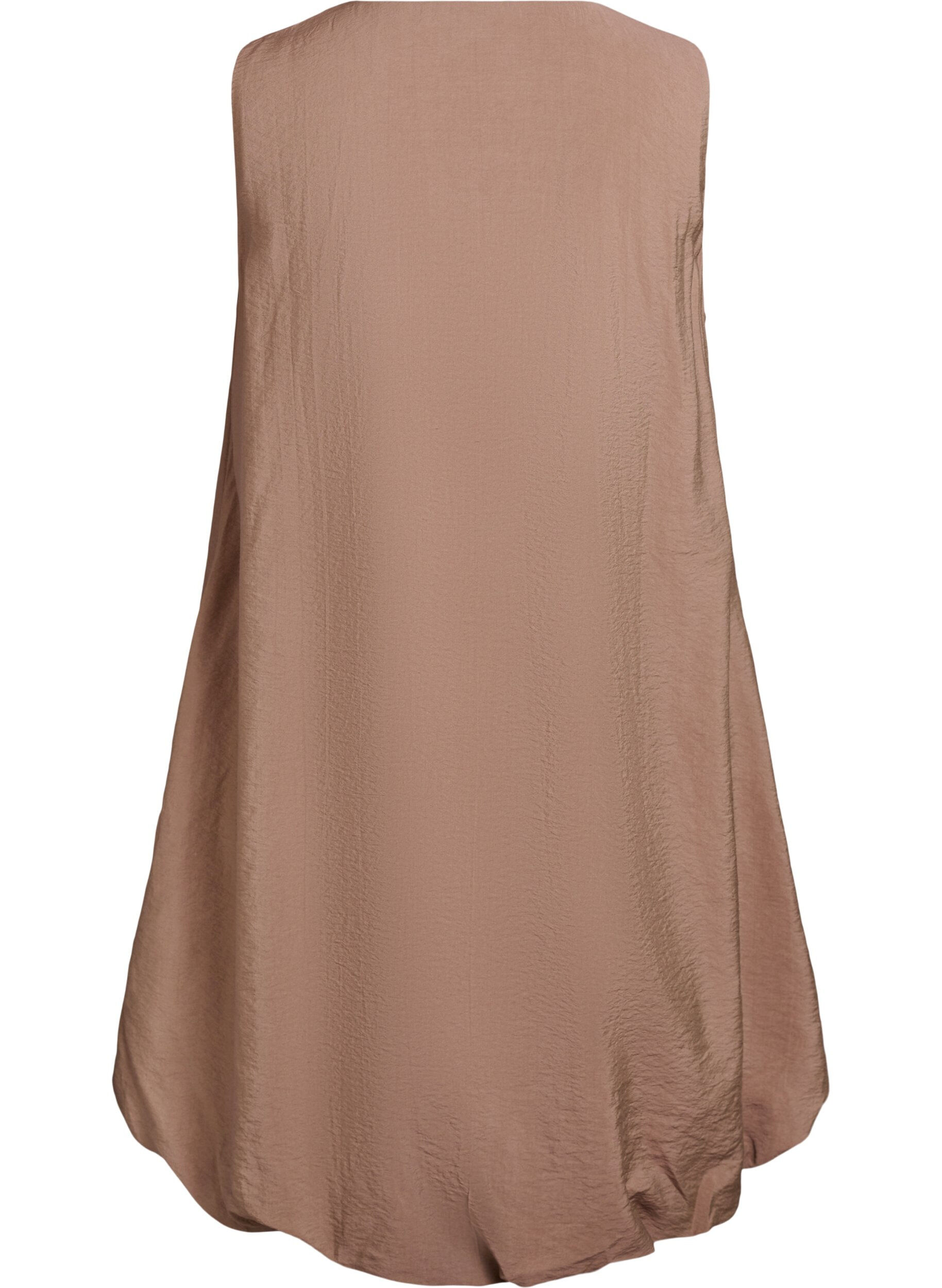 Zizzi Knielanges Ballonkleid mit Taschen, Braun, Packshot image number 1