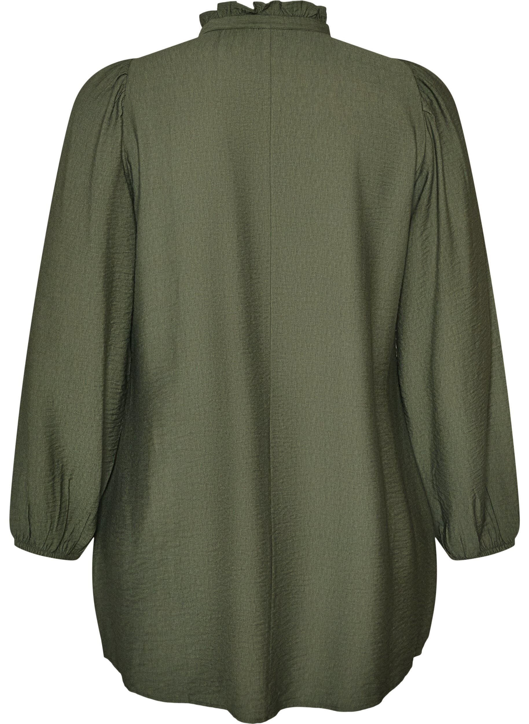 ZizziTunique en viscose avec volants et boutons, Vert, Packshot image number 1