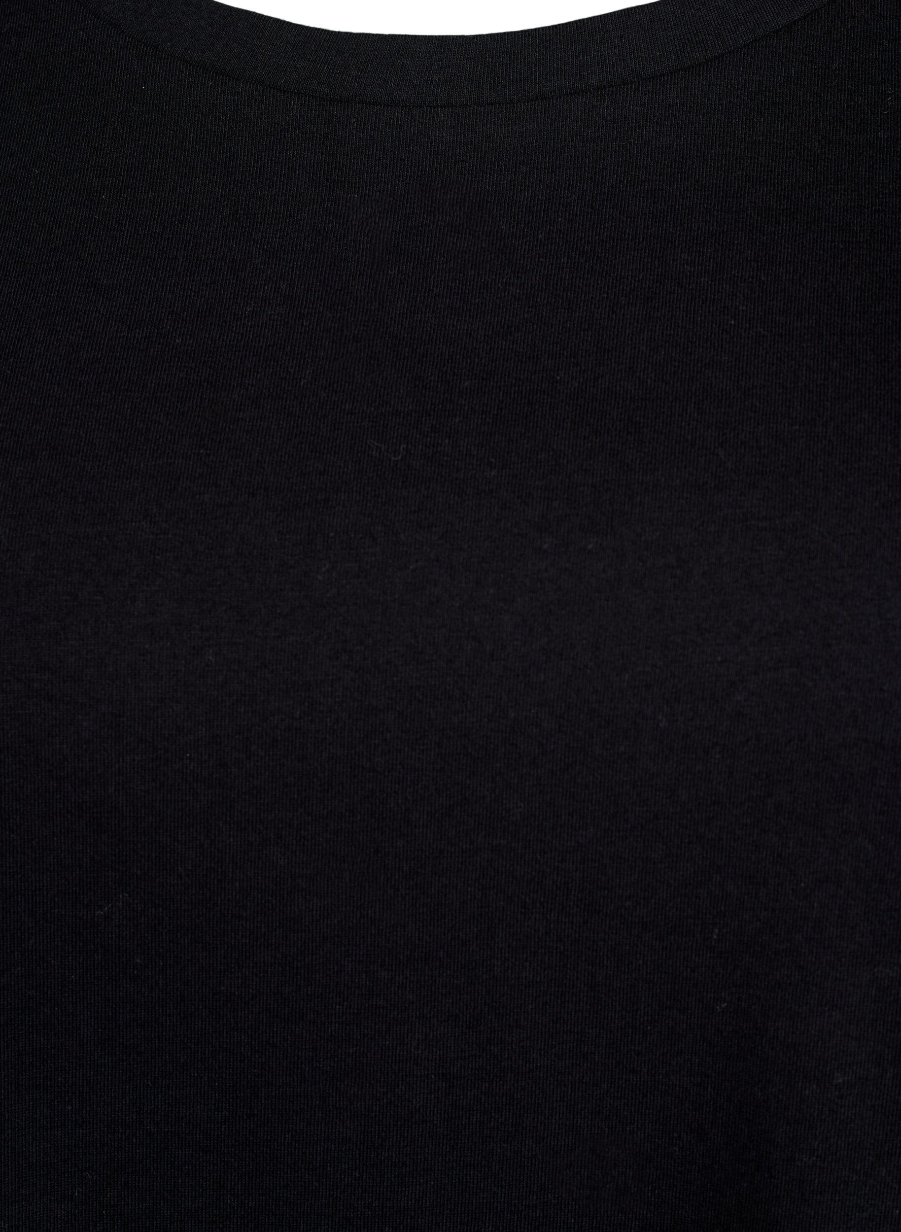 Zizzi T-shirt avec des manches en broderie anglaise, Noir, Packshot image number 2