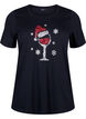Weihnachtliche T-Shirts aus 100% Baumwolle, Black w. Wine, Packshot image number 0