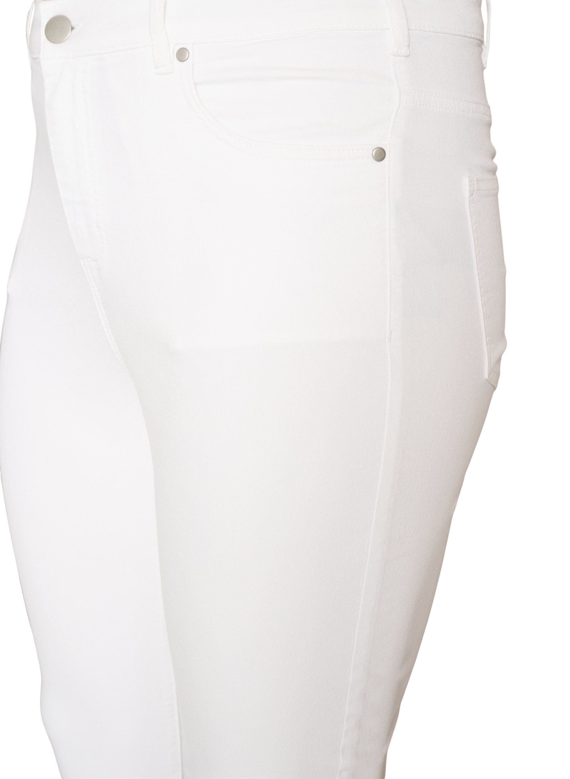 ZizziJean Amy taille haute coupe super slim, Blanc, Packshot image number 2