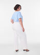 Einfarbiges basic T-Shirt aus Baumwolle, Blau, Model image number 2