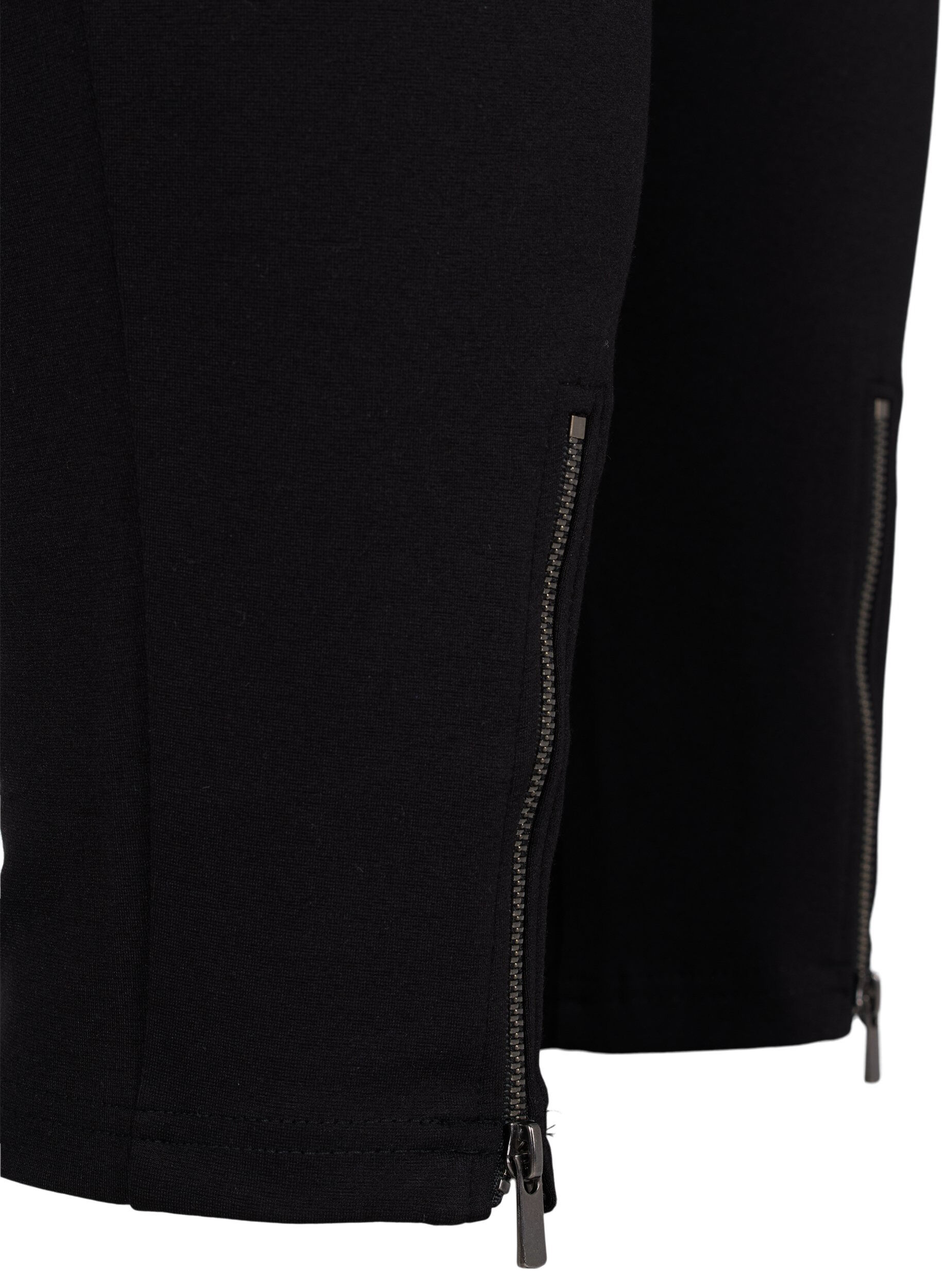 Zizzi Leggings &agrave; fermeture &Eacute;clair, Black, Packshot image number 3