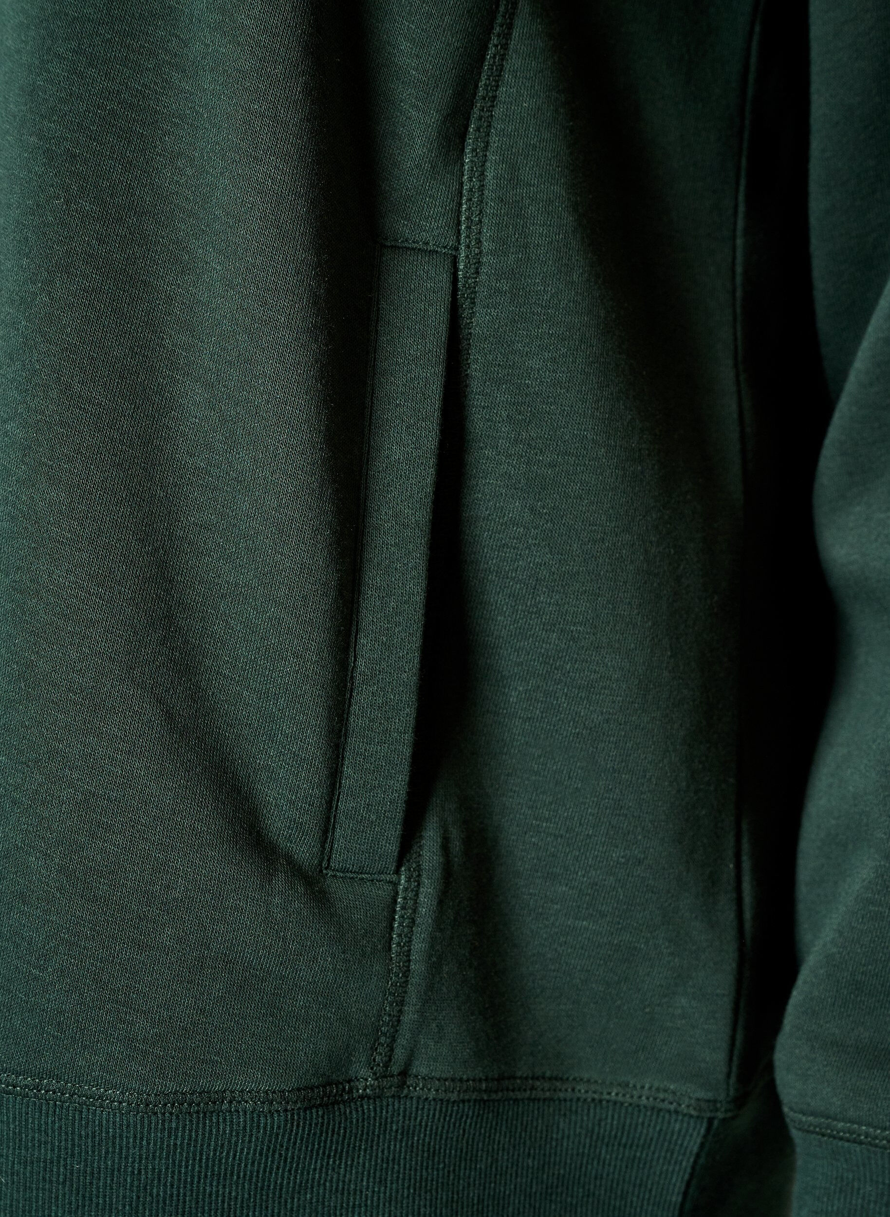 ZizziSweatshirt mit Stehkragen und Taschen, Gr&uuml;n, Packshot image number 3
