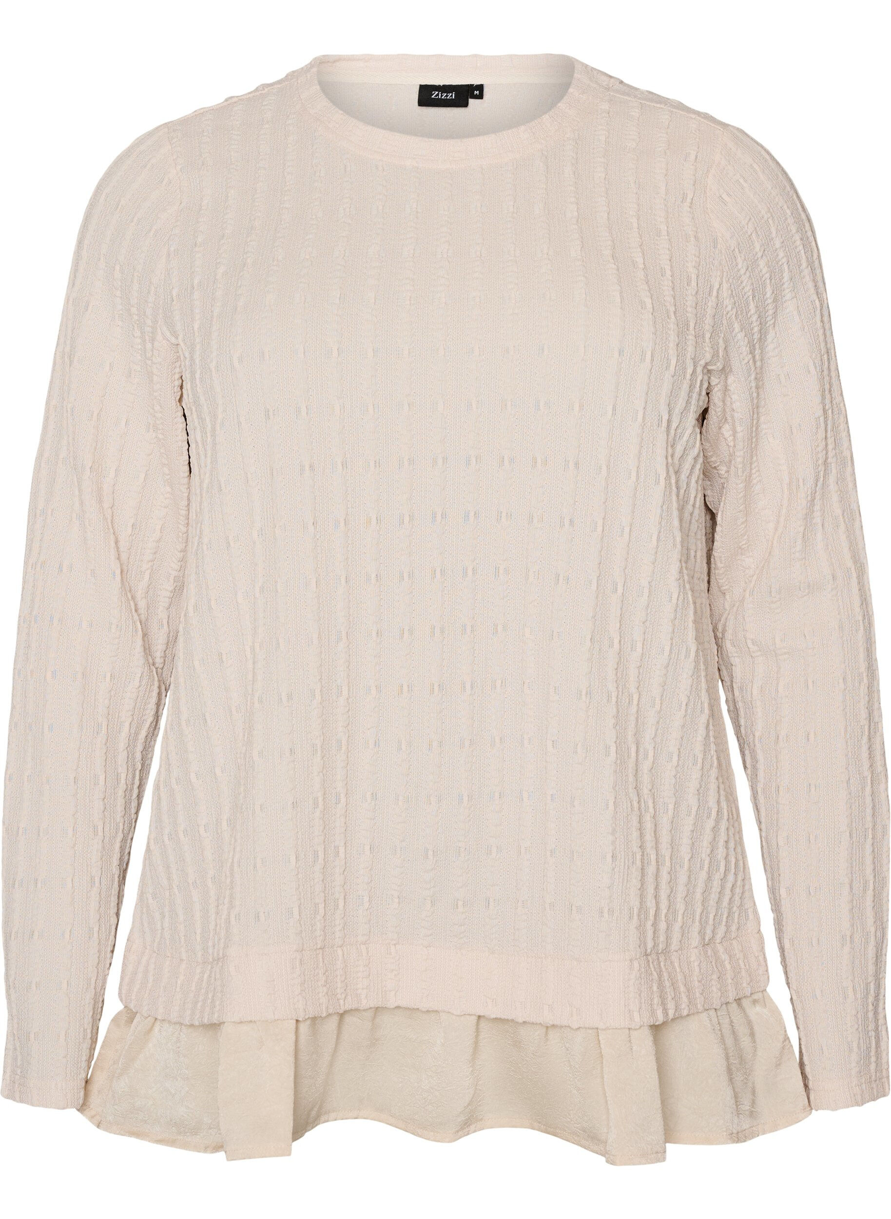 Blouse structur&eacute;e avec ourlet &agrave; volants