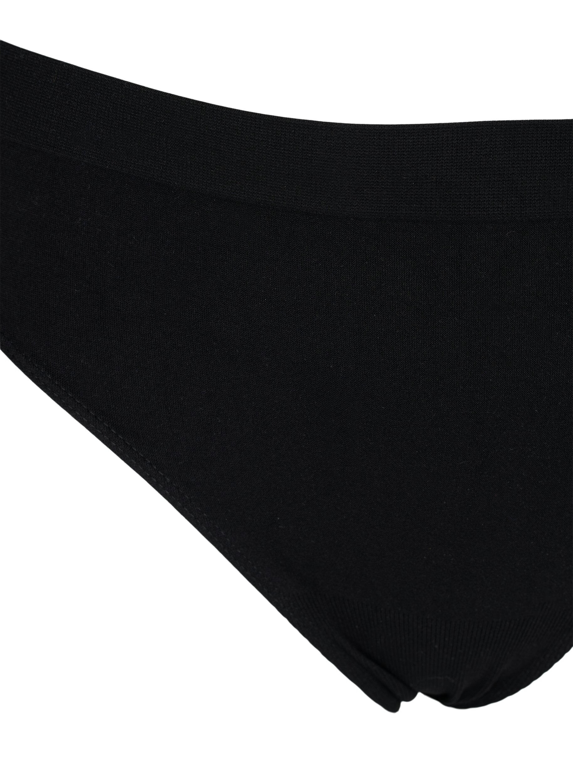 Zizzi Lot de 2 culottes br&eacute;siliennes taille normale, Black, Packshot image number 2
