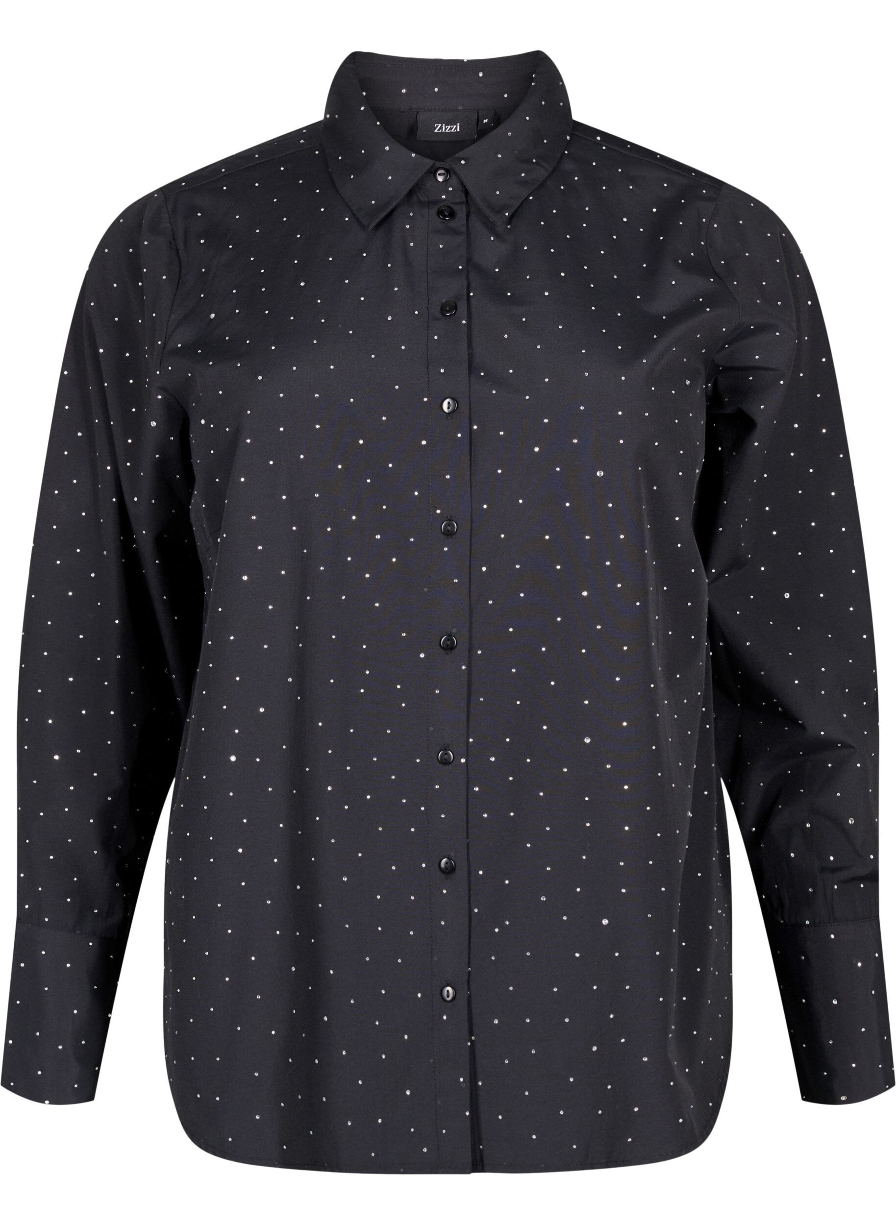 Zizzi Chemise avec des strass, Black, Packshot image number 0