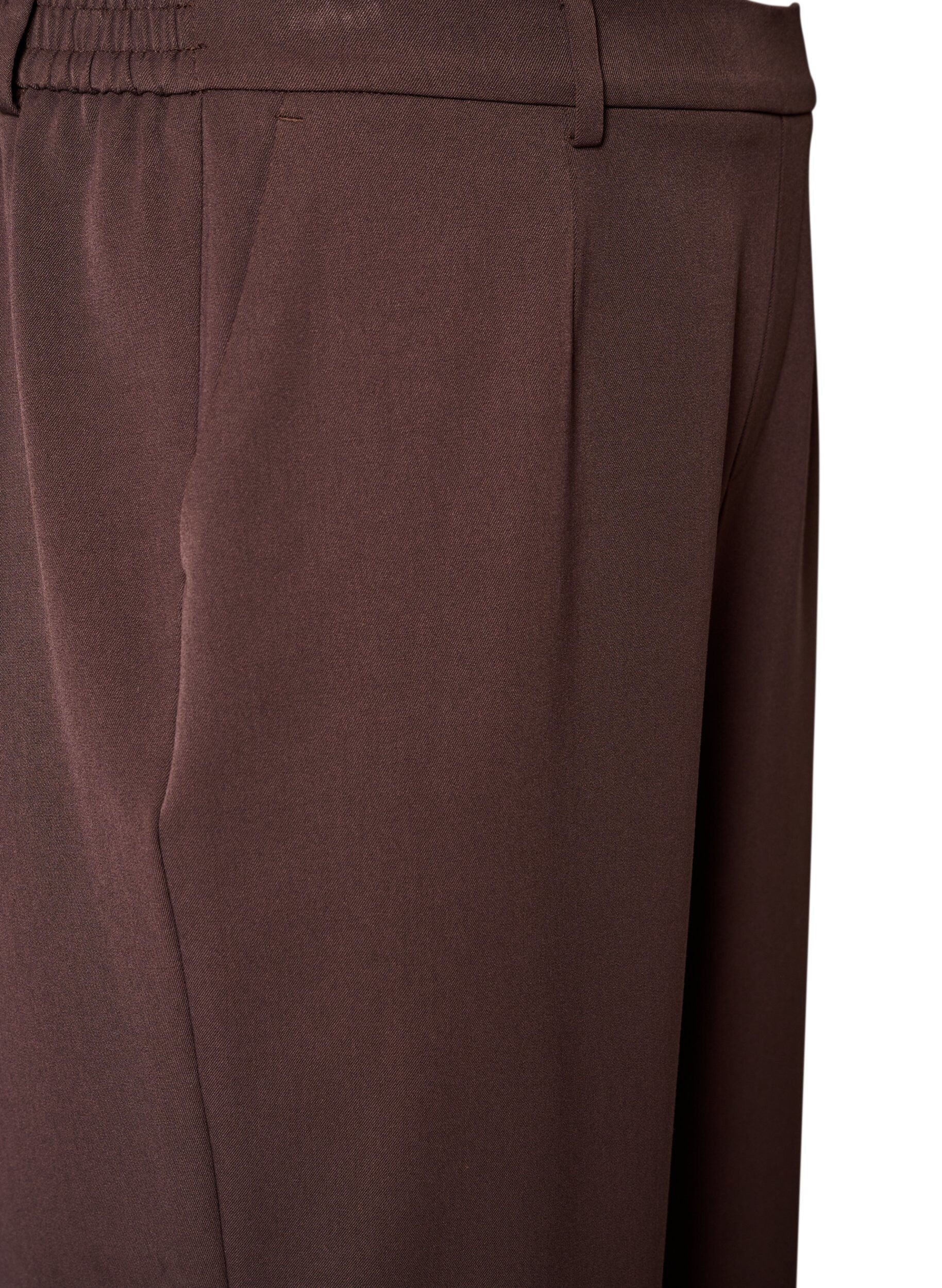 ZizziPantalon de costume taille haute coupe droite, Marron, Packshot image number 2