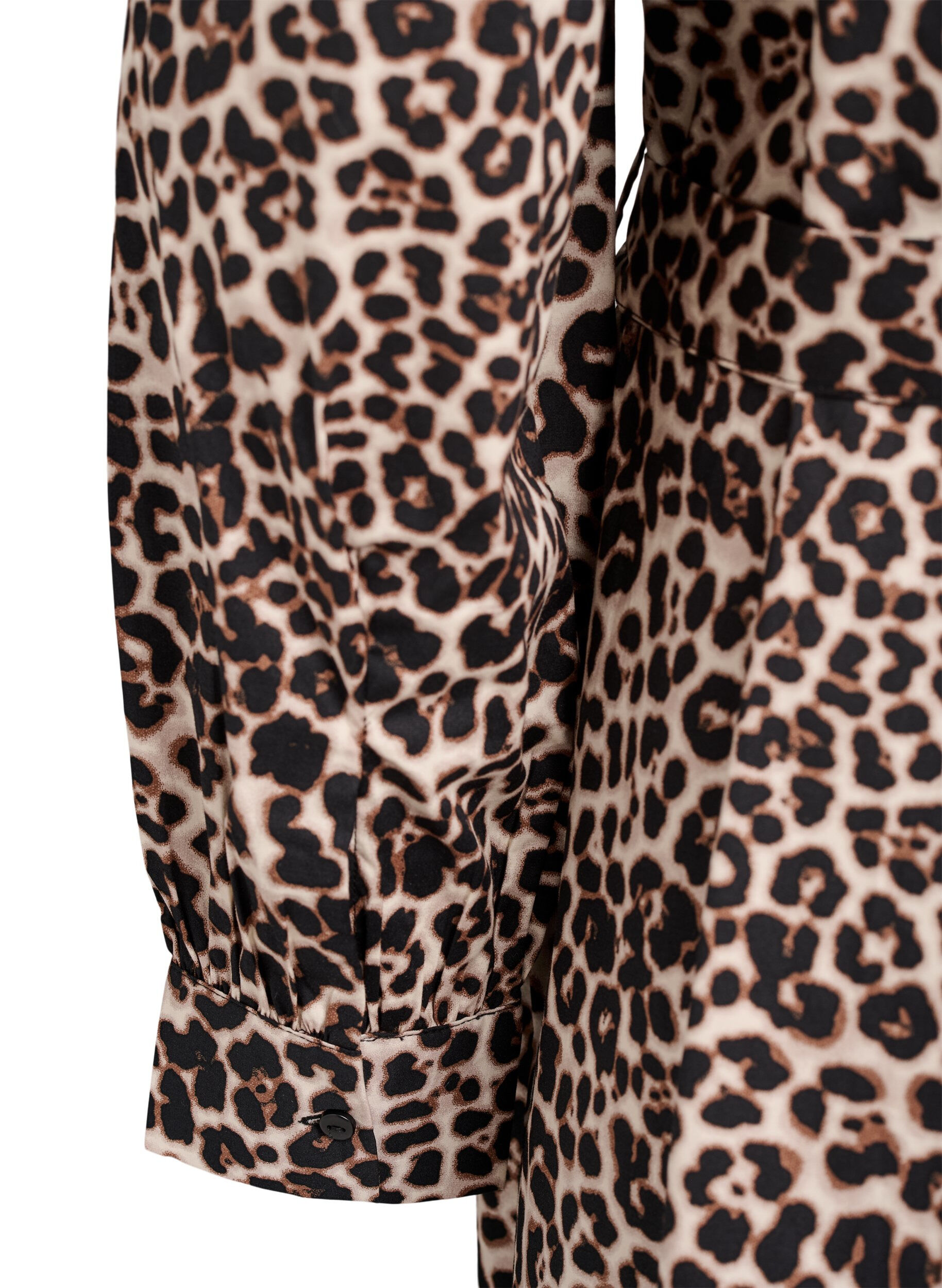 Zizzi Kleid aus Bio-Baumwolle mit Bindeg&uuml;rtel, Braun, Packshot image number 3