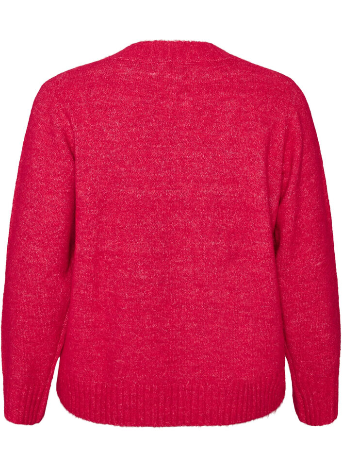 Pullover mit V-Ausschnitt, Pink, Packshot image number 1