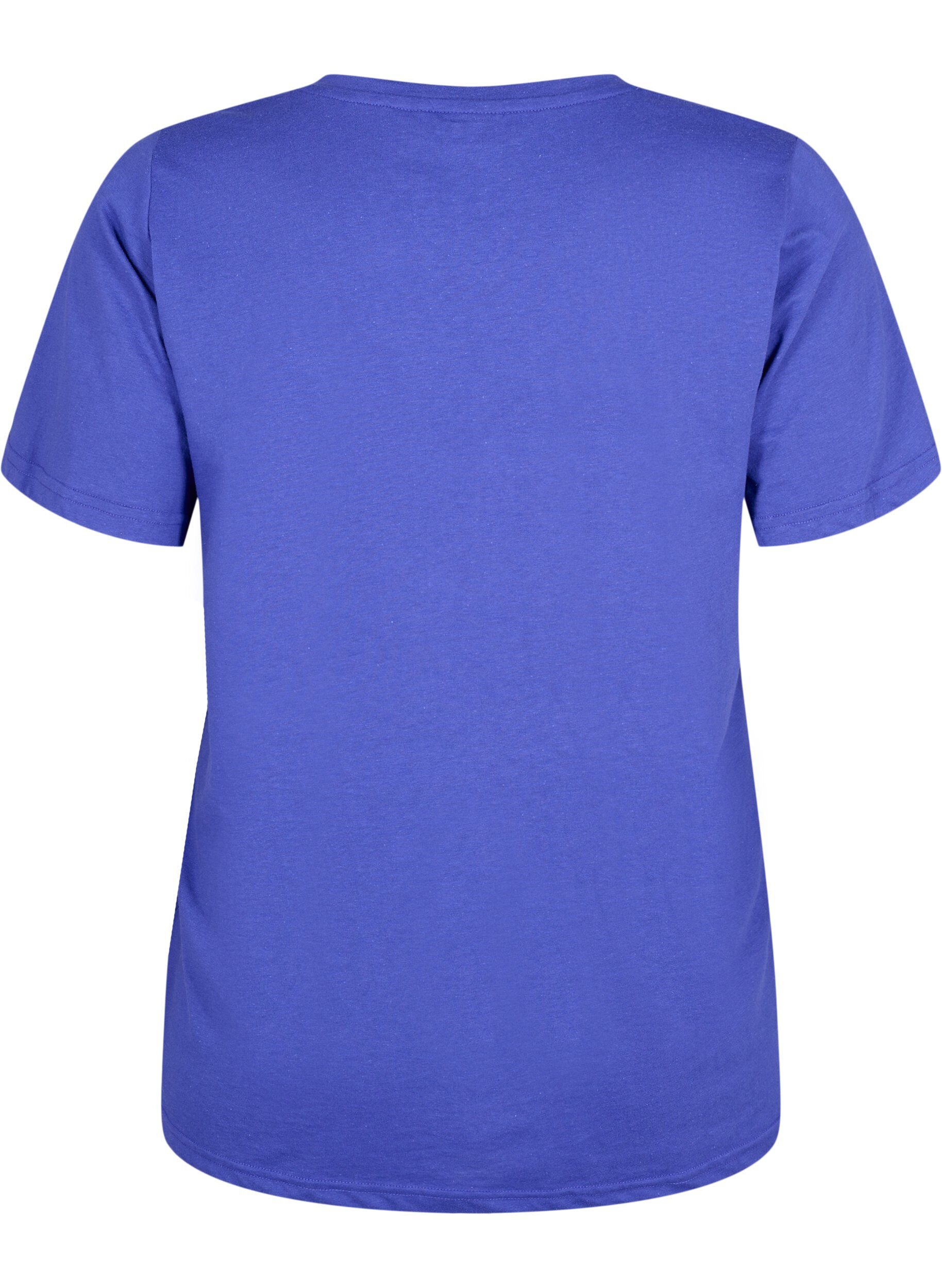 Zizzi FLASH - T-Shirt mit V-Ausschnitt, Royal Blue, Packshot image number 1
