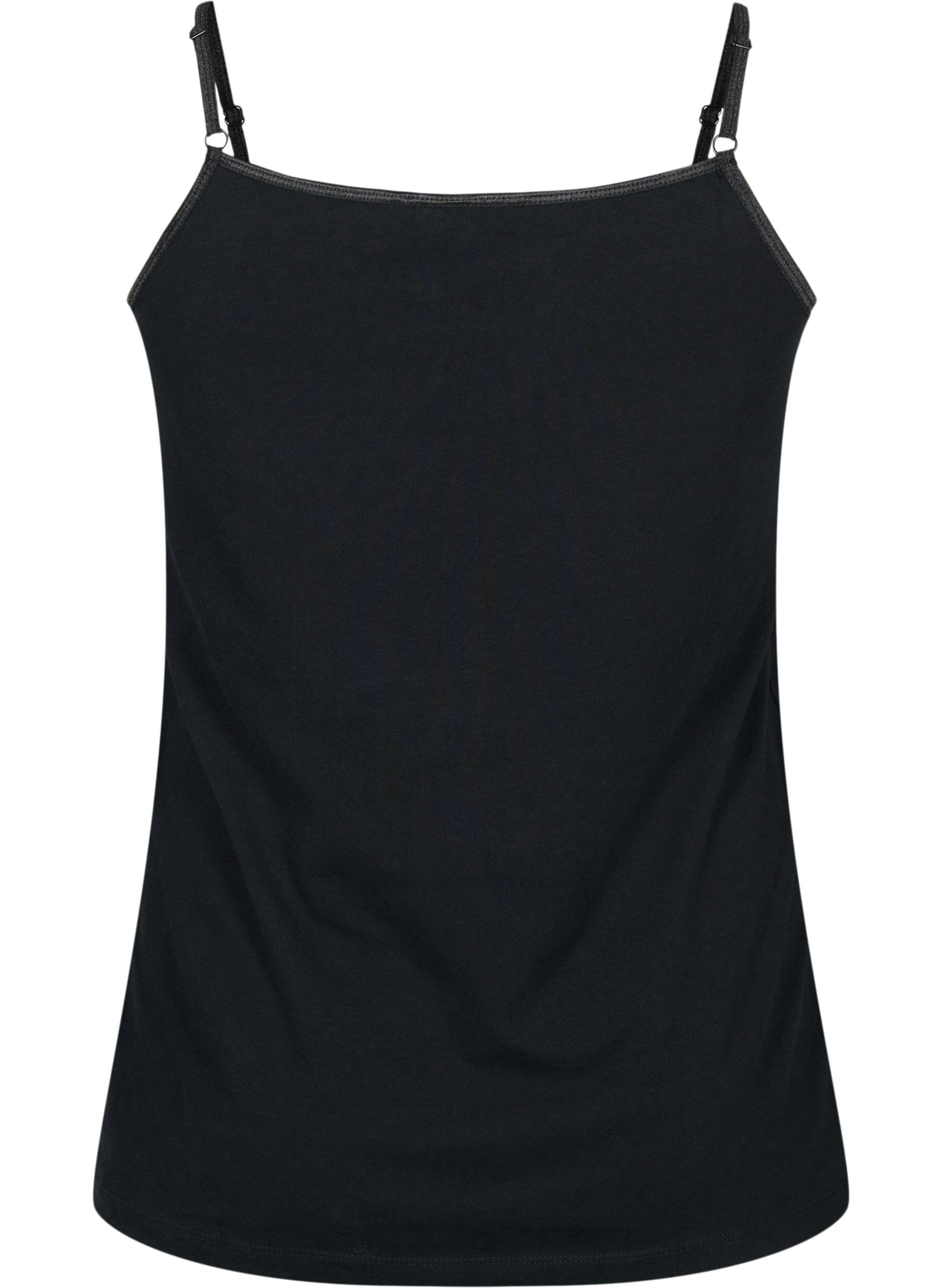ZizziTop basique &agrave; nouer en coton, Noir, Packshot image number 1
