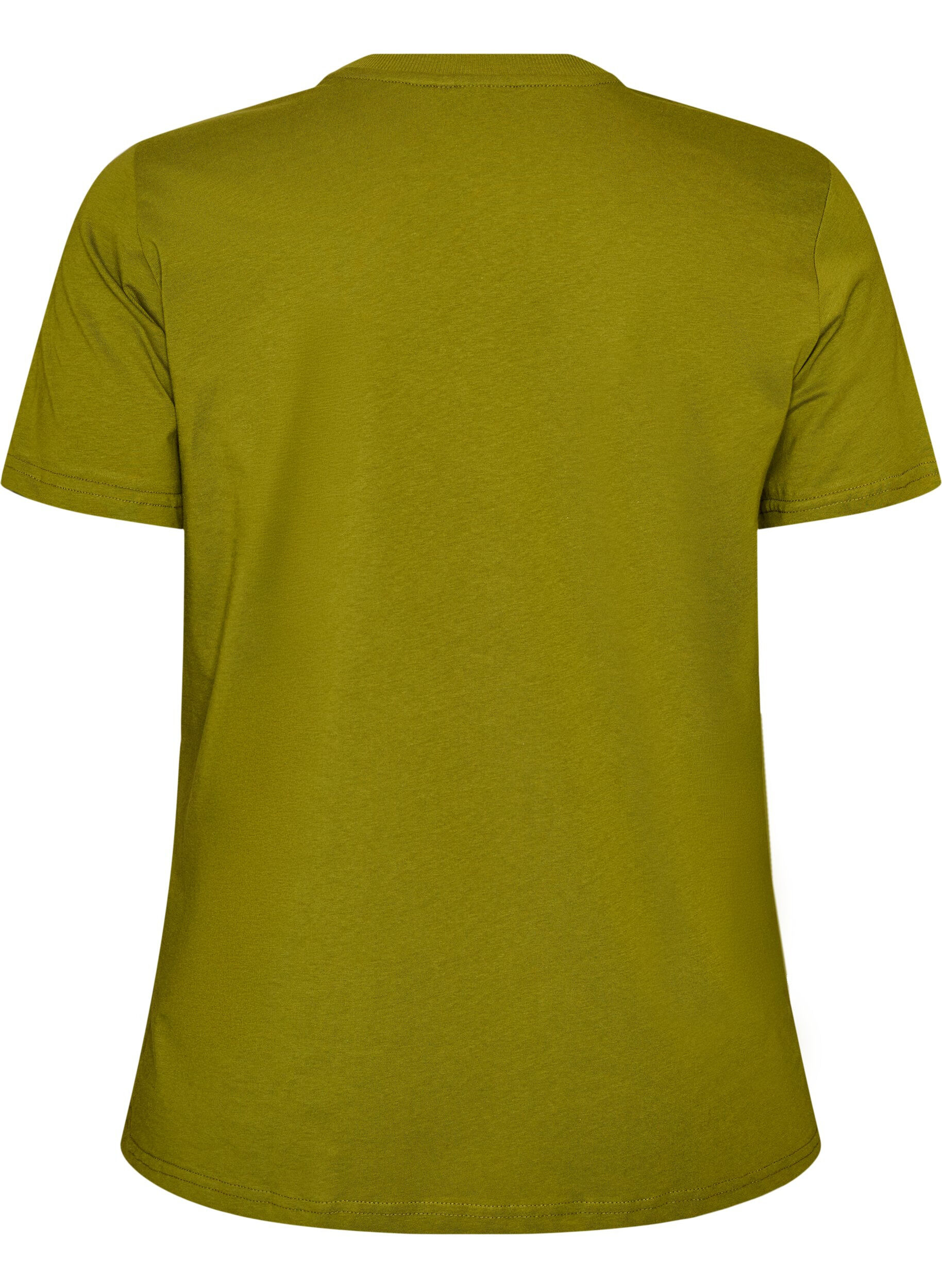 ZizziT-shirt basique en coton &agrave; col rond, Vert, Packshot image number 1