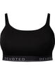 Haut soutien-gorge en coton avec bretelles r&eacute;glables, Noir, Packshot image number 0