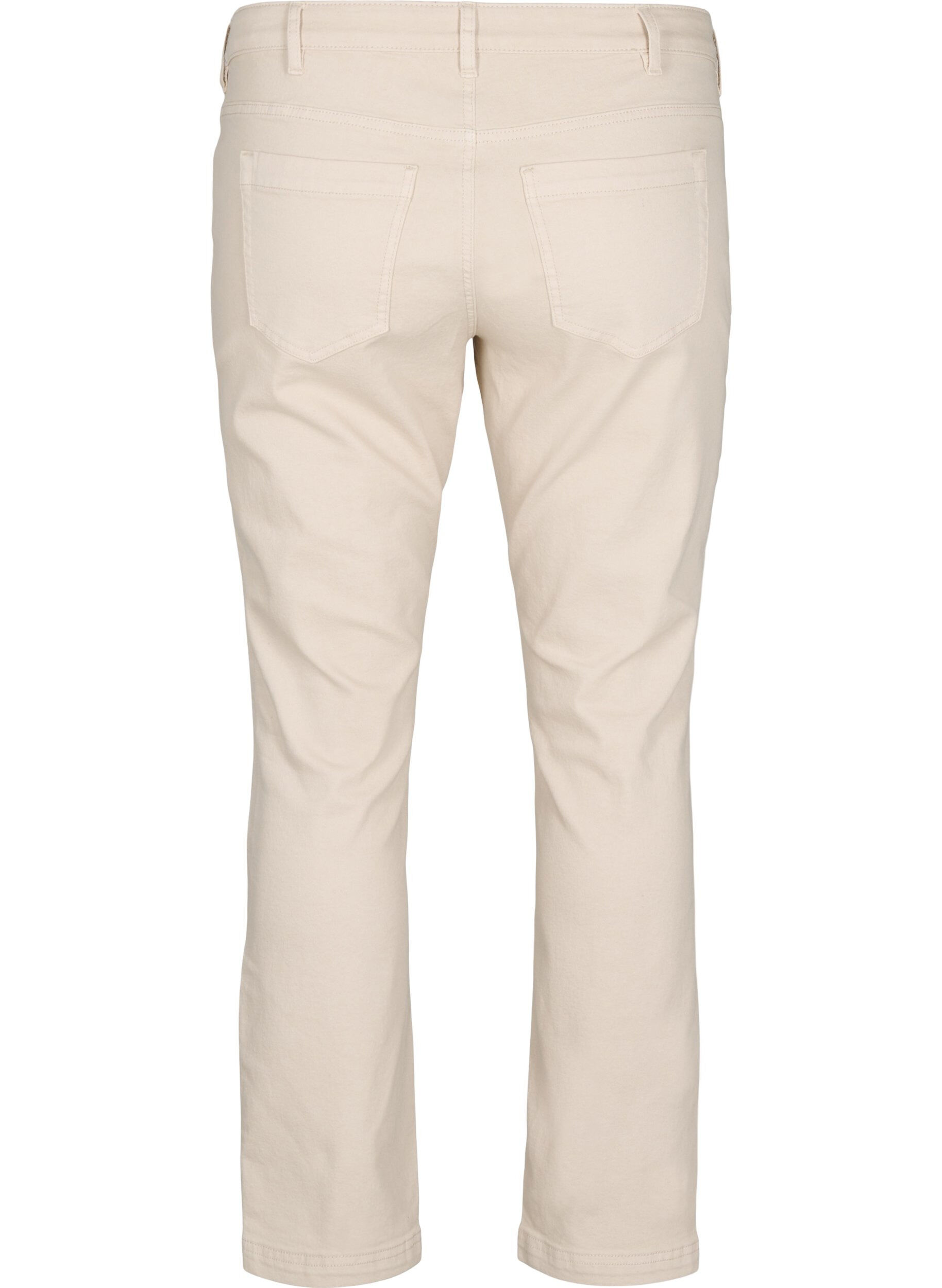 Zizzi Slim-Fit-Emily-Jeans mit normaler Taille, Beige, Packshot image number 1