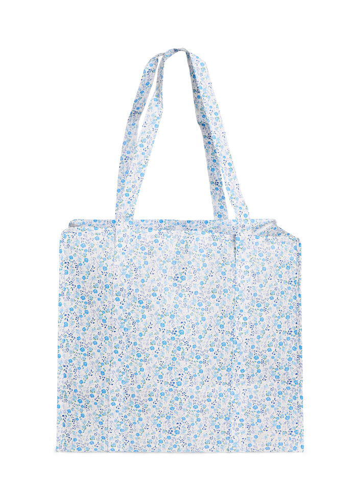 Sac de magasinage avec fermeture &eacute;clair, Bleu, Packshot image number 0