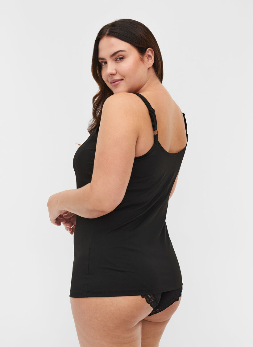 Light Shapewear Top mit verstellbaren Trägern, Black, Model image number 1